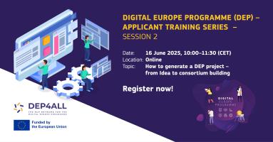 DEP4ALL Applicant Training 2 -  How to generate a DEP project?